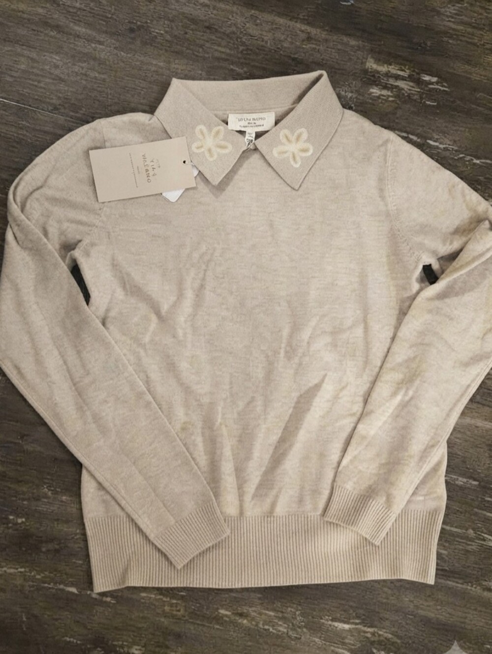 Vila milano long sleeve Oatmeal top size XS * Super Soft!